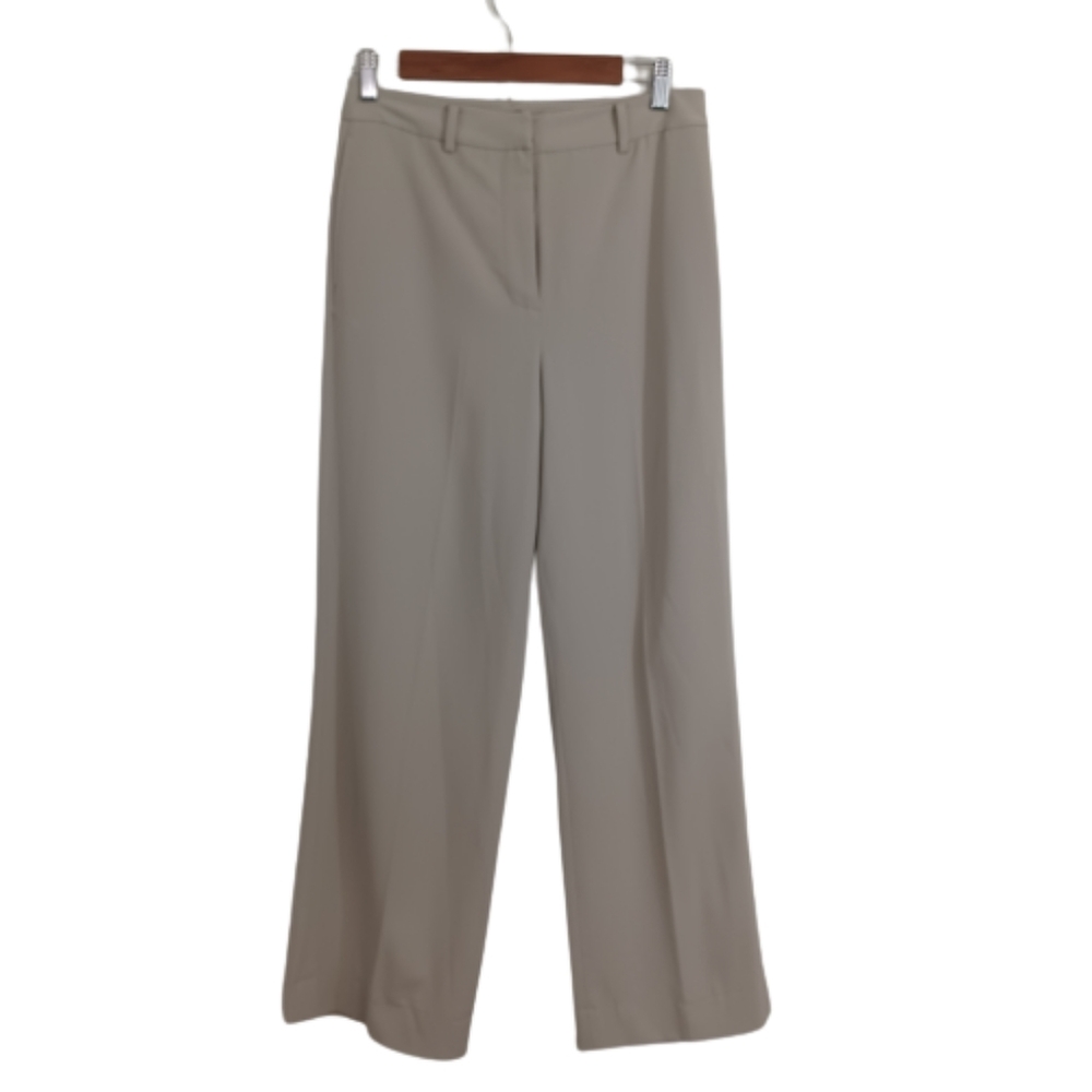 EDDIE BAUER WOMEN'S TAN KHAKI TROUSER SLACKS High Waisted Professional Pants